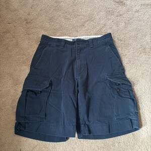 Vintage Polo Ralph Lauren Cargo Shorts Mens Size 32 (Tag 31) Navy Blue Baggy 90s